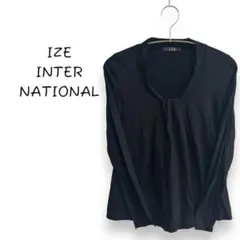 【アーズインターナショナル】長袖Tシャツ ロンT ブラック 日本製 S シンプル