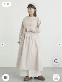 レースピンタックワンピース　ピンク　タグなし