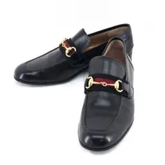 GUCCI レザー ローファー ダブルG ウェブストライプ 8 1/2 - メルカリ