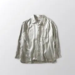 90s ペリーエリス 無地 デザイン シャツ ブラウン L ヴィンテージ