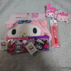 マイメロディークッションカバー&フェイスマスコット&フラットポーチ&ボールペン