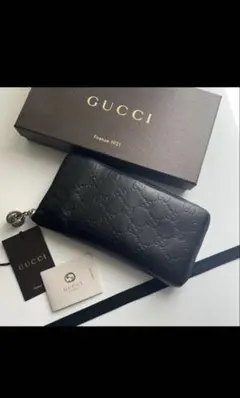 422 極上美品 GUCCI グッチ シマ 長財布 ラウンドファスナー - メルカリ