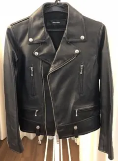ジャーナルスタンダード黒 羊革 ダブルライダースジャケット M