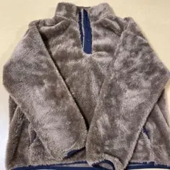 ブラウン フリースジャケット プルオーバー