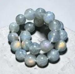 希少　全珠シラー　オレンジ　ピンク　ラブラドライト　天然石　パワーストーン