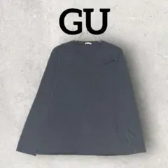 GU ソフトコットンクルーネックT 長袖カットソー (XL) ブラック メンズのサムネイル