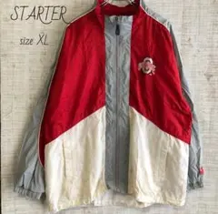 STARTER　スターター　オハイオ州　刺繍　ナイロンジャケット　XL　赤　大学