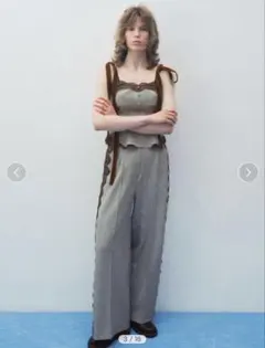未使用タグ付き メゾンスペシャル 25SS レース キャミソール