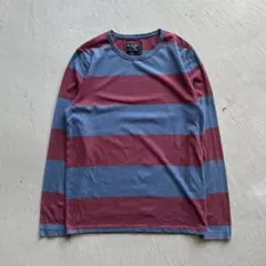00s abercrombie&fitch アバクロ ボーダー ロンt 赤 青