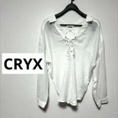 即日発送♡CRYX クリックス　レースアップ　シャツ　ホワイト　白