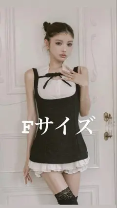 Darich クラシカルドッキングフリルミニワンピース FREE ブラック
