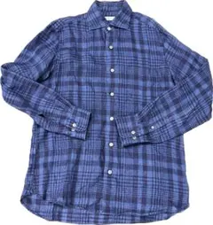 ネルシャツ 麻100%