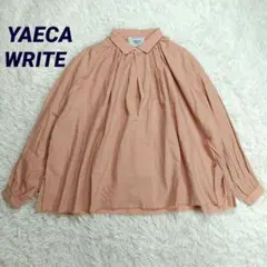 近年美品✨ヤエカライト 　コットンラミー　ワイド ギャザーブラウス　Mのサムネイル