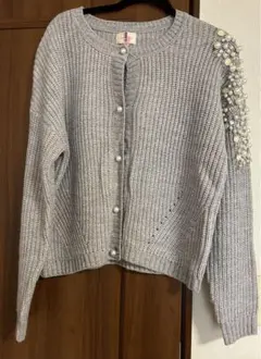 Re.Verofonna 肩パールビジューカーディガン　ヴェロフォンナ