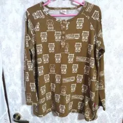 難あり　ドラッグストアーズ総柄長袖Tシャツ 　サイズ3
