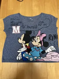 ミッキー ミニー 半袖Tシャツ グレーのサムネイル