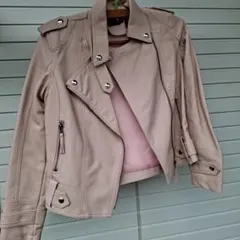 ライダースジャケット ピンク