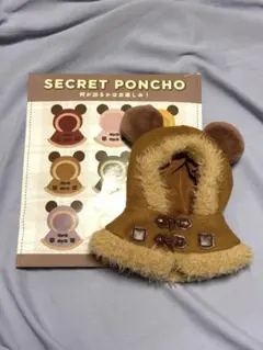 ディズニー　ディズニーストア　シークレットポンチョ　ポンチョ　茶色