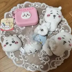 ちいかわパーク ミニマスコットキーリング ちいかわ うさぎ 缶バッジ