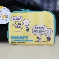 スヌーピー 75周年記念 フラットポーチ ① PEANUTS 新品
