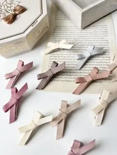 U..様専用　ベビーヘアクリップ　リボンクリップ　ハンドメイド