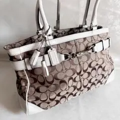 COACH コーチ トートバッグ 肩掛け シグネチャー F08K07