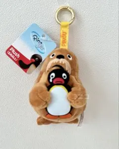 [新品] PINGUピングーの夢 トドとピングー ぬいぐるみ キーホルダー 韓国