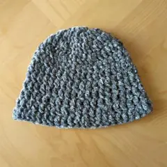 クロシェハット バケハ ビーニー クラッシャーハット ニット帽 手編み メランジ