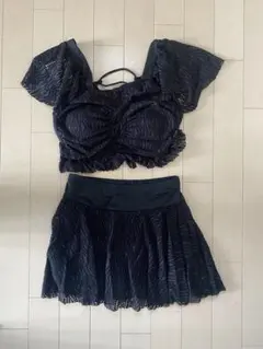 【2点セット】レース フロント ギャザー フリル セパレート 水着のサムネイル