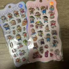 新品　匿名発送　クレヨンしんちゃん　ボンボンドロップシール2枚組