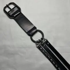 スタッズ　レザー　ナロー　ベルト　ハンドメイド　belaro-84 スタッズ レザー ナロー ベルト ハンドメイド belaro-84 - メルカリ
