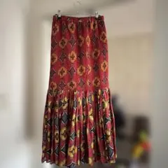 Ungrid スモッキングバティック柄　スカート　アフリカンバティック