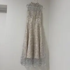 ROYAL PARTYロイヤルパーティー花柄レースドレス ベージュ　シアードレス