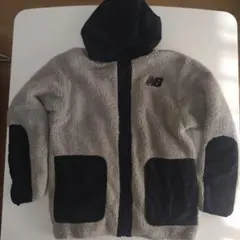 New Balance 160cm　フリースジャケット グレー/ブラック
