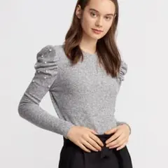 ZARA パール付きニット