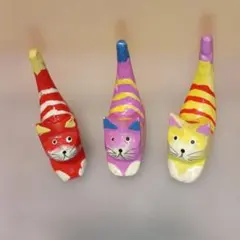 カラフル猫の置物セット - メルカリ
