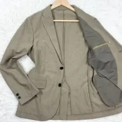 美品　ユナイテッドアローズ　リネン　アンコンジャケット　パイピング　ストレッチ