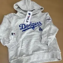 新品 MLB公式 Dodgers パーカー グレー フード付き LA