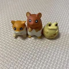 ミニフィギュア 3種セット　ハムスター、カエル