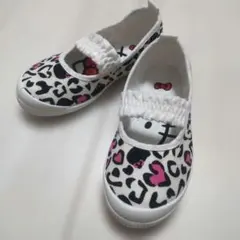 Hello Kitty 上履き シューズ レオパード柄 　ヒョウ 14cm