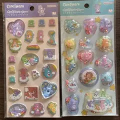【正規品】ケアベア ポップデコパーティー　わたあめカプセルシール　2点