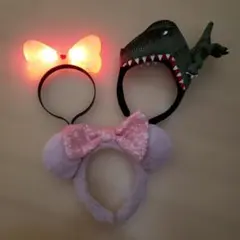 ミニーマウス風赤い水玉カチューシャ　色々