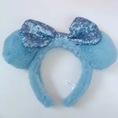 ディズニー カチューシャ ミニー ブルー スパンコール
