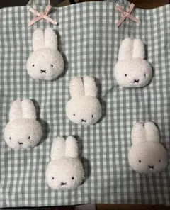 ギンガムもこもこmiffyトート　グリーン　ギンガムチェックのサムネイル