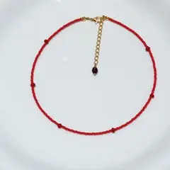 №785　チェコシードビーズ＆TOHOマガ玉×チェコビーズチョーカー・ネックレス