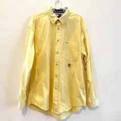 90s TOMMY HILFIGERトミーヒルフィガー 長袖シャツ 旧刺繍ロゴ