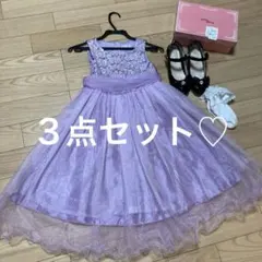 キャサリンコテージ　ドレス　フォーマル　シューズ　靴下　白　ラベンダー　薄紫