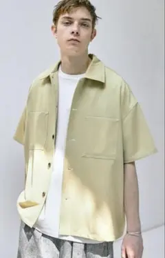ストレッチ ビッグステッチオーバーボックスレギュラーカラーシャツCPOシャツ