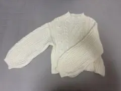 WEGOウィゴー　BROWNY アイボリー ケーブルニットセーター