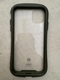 iFace iPhone XR ケース クリア 強化ガラス (カーキ)